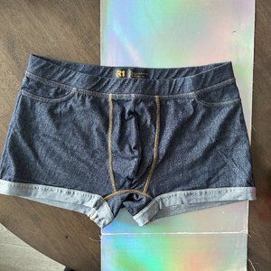 Mens Simons Demin Look Trunks size Large